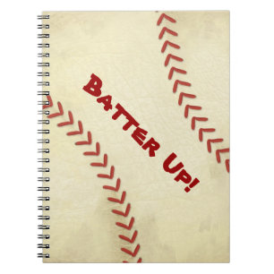 Baseboll Spiralanteckningsbok Batter Up Anteckningsbok Med Spiral