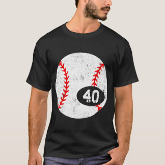Baseboll Sport 40 Tröja Nummer Distressed rolig