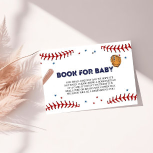 Baseboll Sport Baby Shower Bok Begäran Tilläggskort