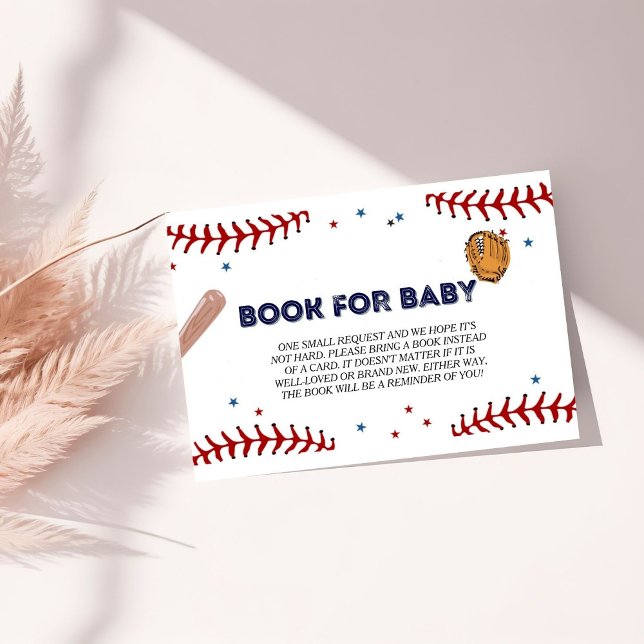 Baseboll Sport Baby Shower Bok Begäran  Tilläggskort (Skapare uppladdad)