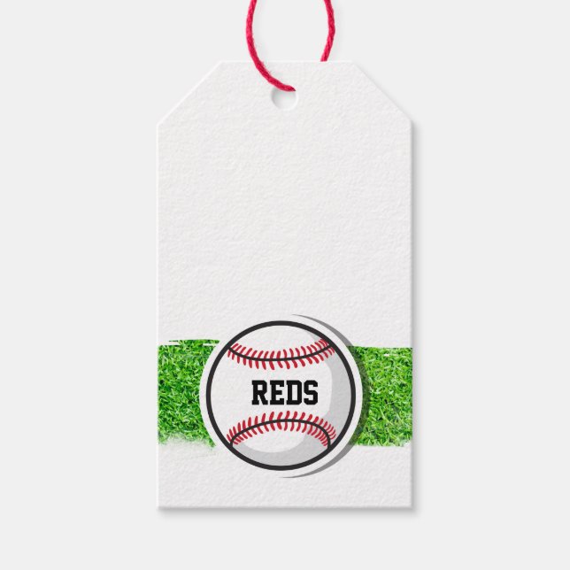 Baseboll Sport Barn Lag NAMN Gräs Kul Presentetikett (Framsidan)