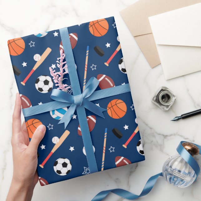 Baseboll sportmönster  presentpapper (Gifting)