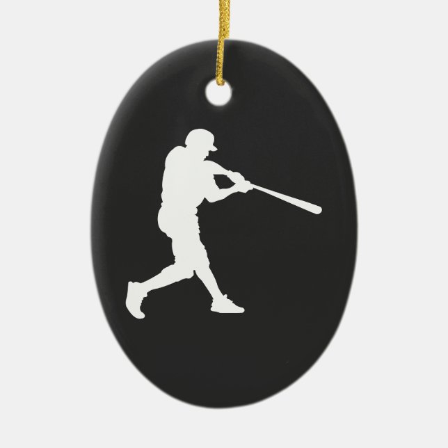 Baseboll Sportslagare Anpassad Julgransprydnad Keramik (Framsidan)
