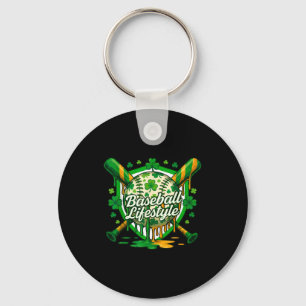 Baseboll st patricks dag pojkar flickor män kvinno nyckelring