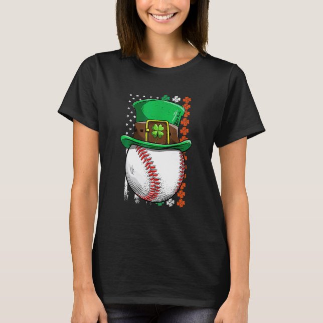Baseboll St Patricks Day Boll Tomtehatt Catch T Shirt (Framsida)