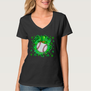 Baseboll St Patricks Day Leprechaun Shamrock Pojka T Shirt