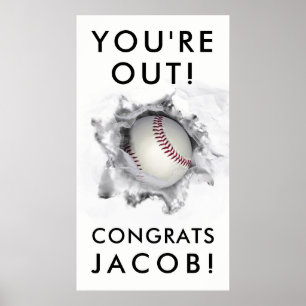 baseboll, studenten poster