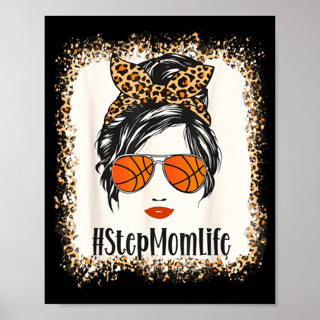 Baseboll styvmamma liv leopard bandana mödrar poster (Framsidan)