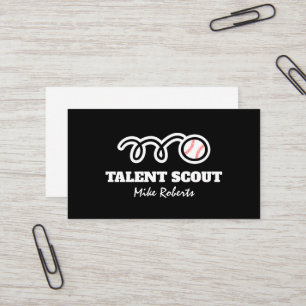 Baseboll talangscout affärskortsmall visitkort