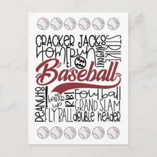Baseboll tema vykort
