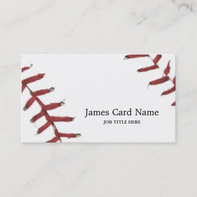 Baseboll textur illustration visitkort (Framsida)