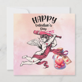 Baseboll till Alla hjärtans dag med hjärtan Julkort