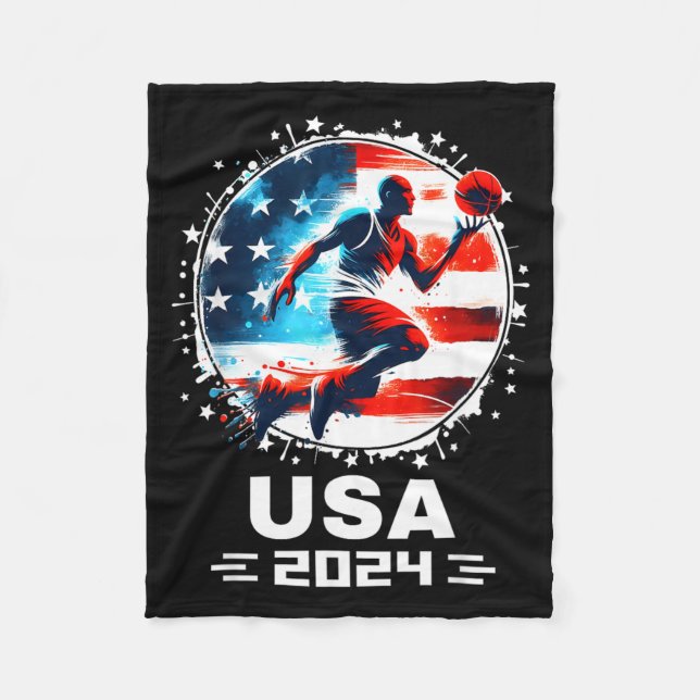 Baseboll Usa Flygande Bisonrel 2024 Baseboll Usa T Fleecefilt (Framsidan)