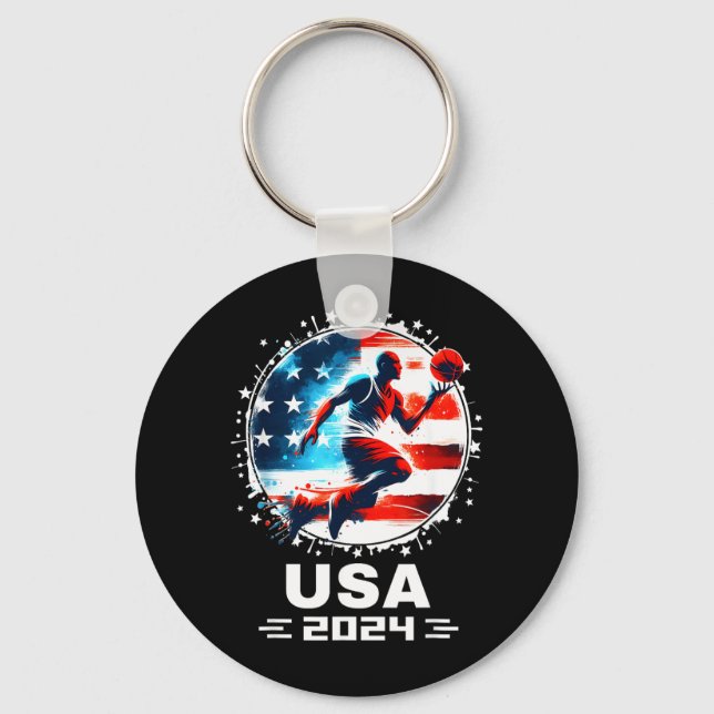 Baseboll Usa Flygande Bisonrel 2024 Baseboll Usa T Nyckelring (Framsida)