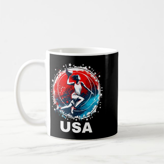 Baseboll Usa Go Usa Lag Kaffemugg (Vänster)