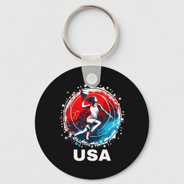 Baseboll Usa Go Usa Lag Nyckelring (Framsida)