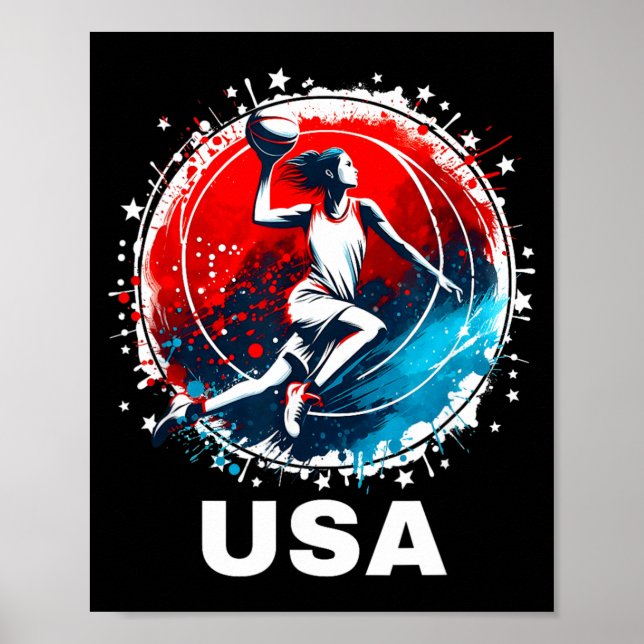 Baseboll Usa Go Usa Lag Poster (Framsidan)