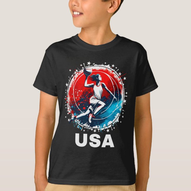 Baseboll Usa Go Usa Lag T Shirt (Framsida)