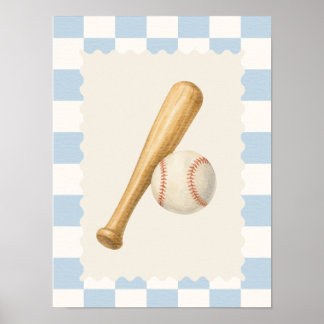 Baseboll väggdekoration pojkrum poster
