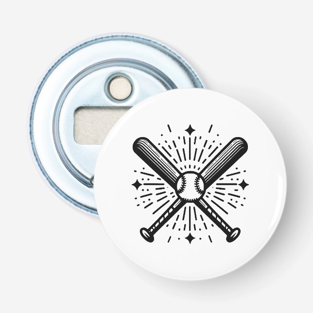 baseboll vintage flasköppnare (Framsidan)
