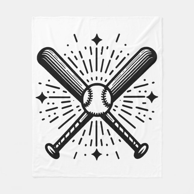 baseboll vintage fleecefilt (Framsidan)