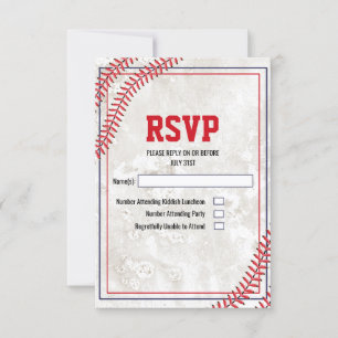 Baseboll Vintage Grunge RSVP-kort OSA Kort