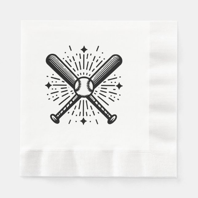 baseboll vintage pappersservett (Framsidan)