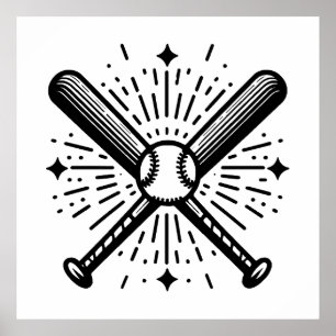 baseboll vintage poster