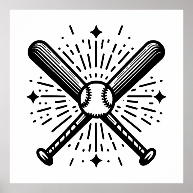 baseboll vintage poster (Framsidan)