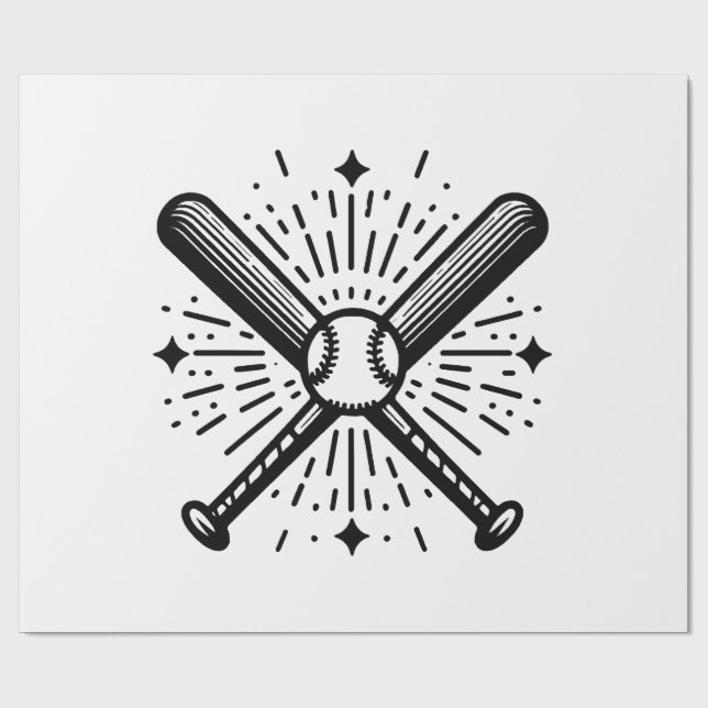 baseboll vintage presentpapper (Platt)