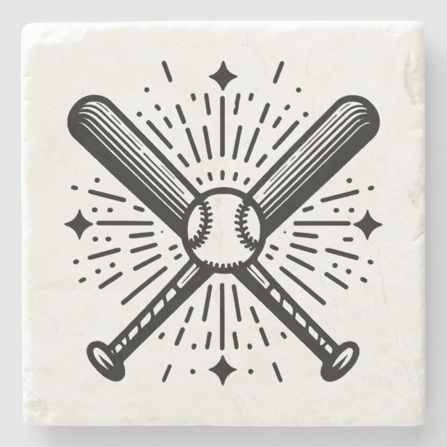 baseboll vintage stenunderlägg (Framsidan)
