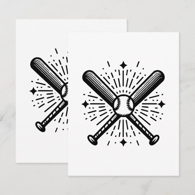 baseboll vintage tilläggskort (Fram/baksida)