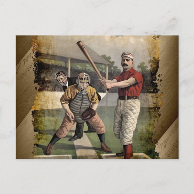 Baseboll:Vintage Vykort (Framsida)