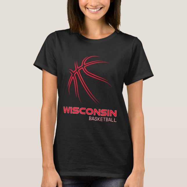 Baseboll Wi Älskar Badger State Souvenir T Shirt (Framsida)