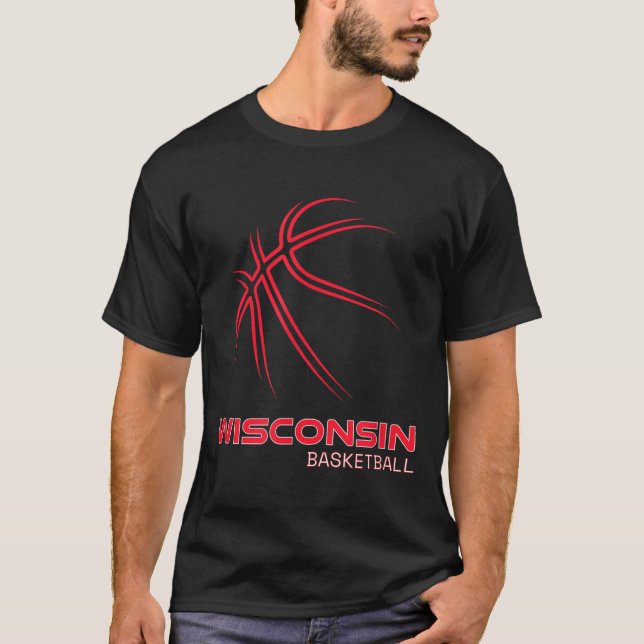 Baseboll Wi Älskar Badger State Souvenir T Shirt (Framsida)