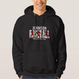 Basebollag ADD NAMN Mästare Spel Spelare Hoodie