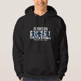 Basebollag LÄGG TILL NAMN Mästare Spelare Hoodie