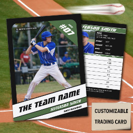 Basebollag Trading Card Sport Gåva Grön