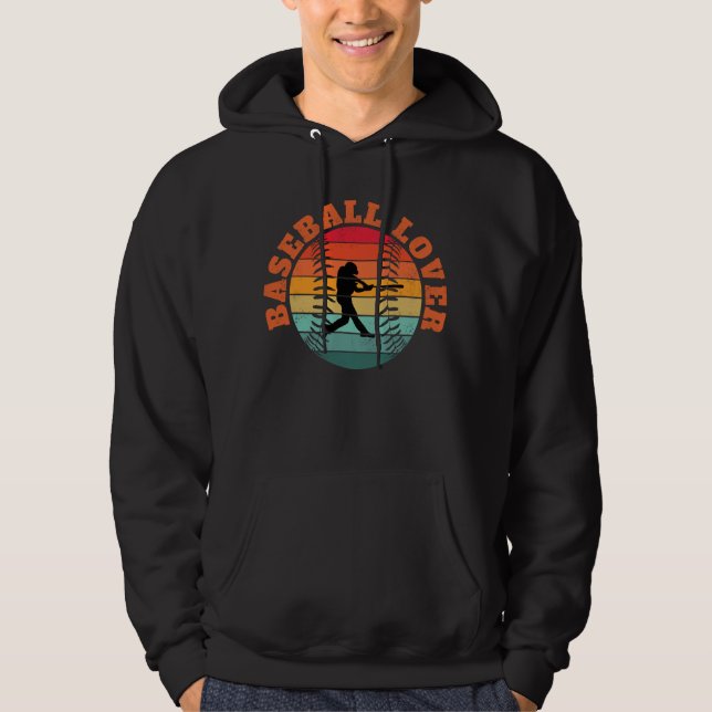 Basebollälskare Hoodie (Framsida)