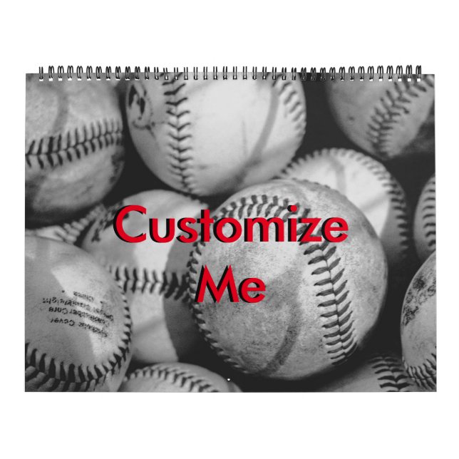 Basebollar i Black and White Kalender (Omslag)