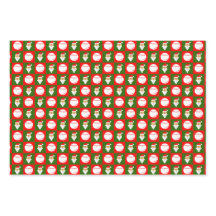 Basebollar och Jultomten Red och Grönt Jul