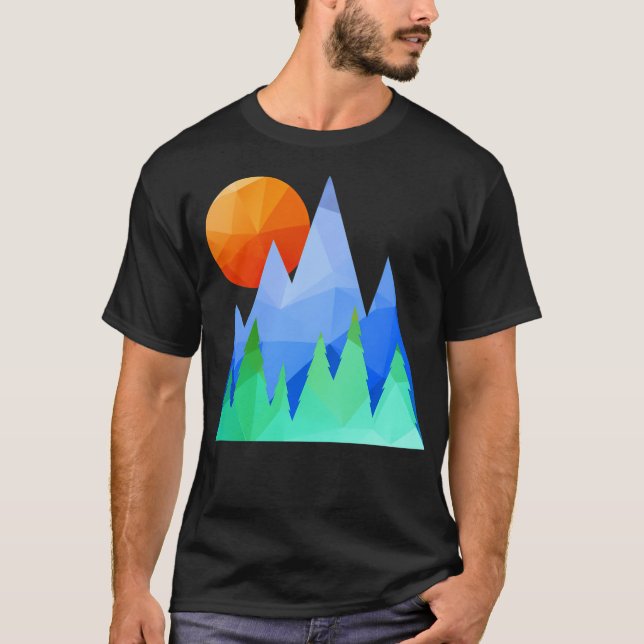 Basebollärmel Northern Sunrise T Shirt (Framsida)