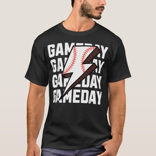 Basebollblixt T Shirt (Framsida)