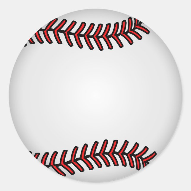 Basebolldekaler Runt Klistermärke (Framsida)
