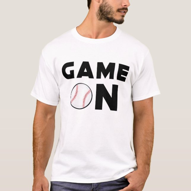 Basebolldesign T Shirt (Framsida)