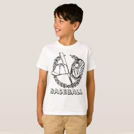 Basebollemblem med fladdermus, handskar, hylsa och tee shirt