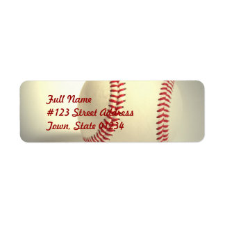 Basebollens e-postetiketter returadress etikett
