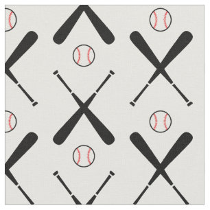 Basebollens fladdermöss korsade, vita - anpassnin tyg