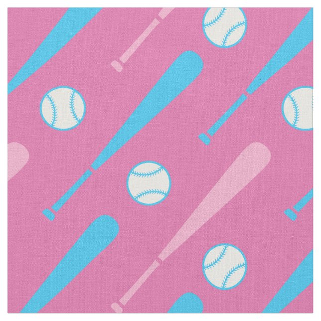 Basebollens fladdermöss, rosa och pastellblått tyg (Närbild)