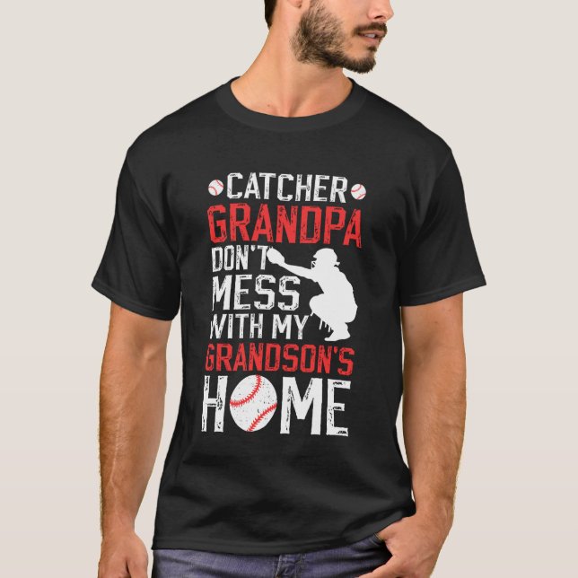 Basebollfångare Farfar Rolig basebollfångare T Shirt (Framsida)